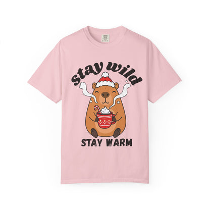 Stay Wild Stay Warm Bear T-Shirt — Cute Hot Cocoa Winter Graphic Tee