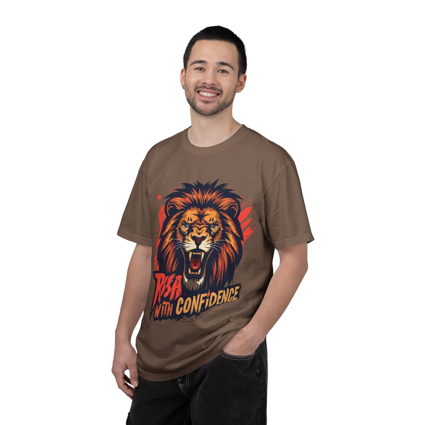 Lion Graphic T-Shirt — "Roar With Confidence" Bold Wildlife Tee