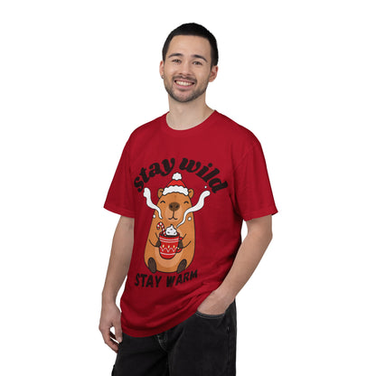 Stay Wild Stay Warm Bear T-Shirt — Cute Hot Cocoa Winter Graphic Tee