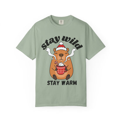 Stay Wild Stay Warm Bear T-Shirt — Cute Hot Cocoa Winter Graphic Tee