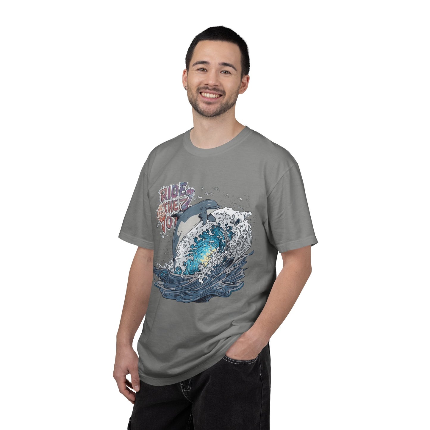 Ride the Wave Dolphin T-Shirt — Ocean Surf Graphic Tee