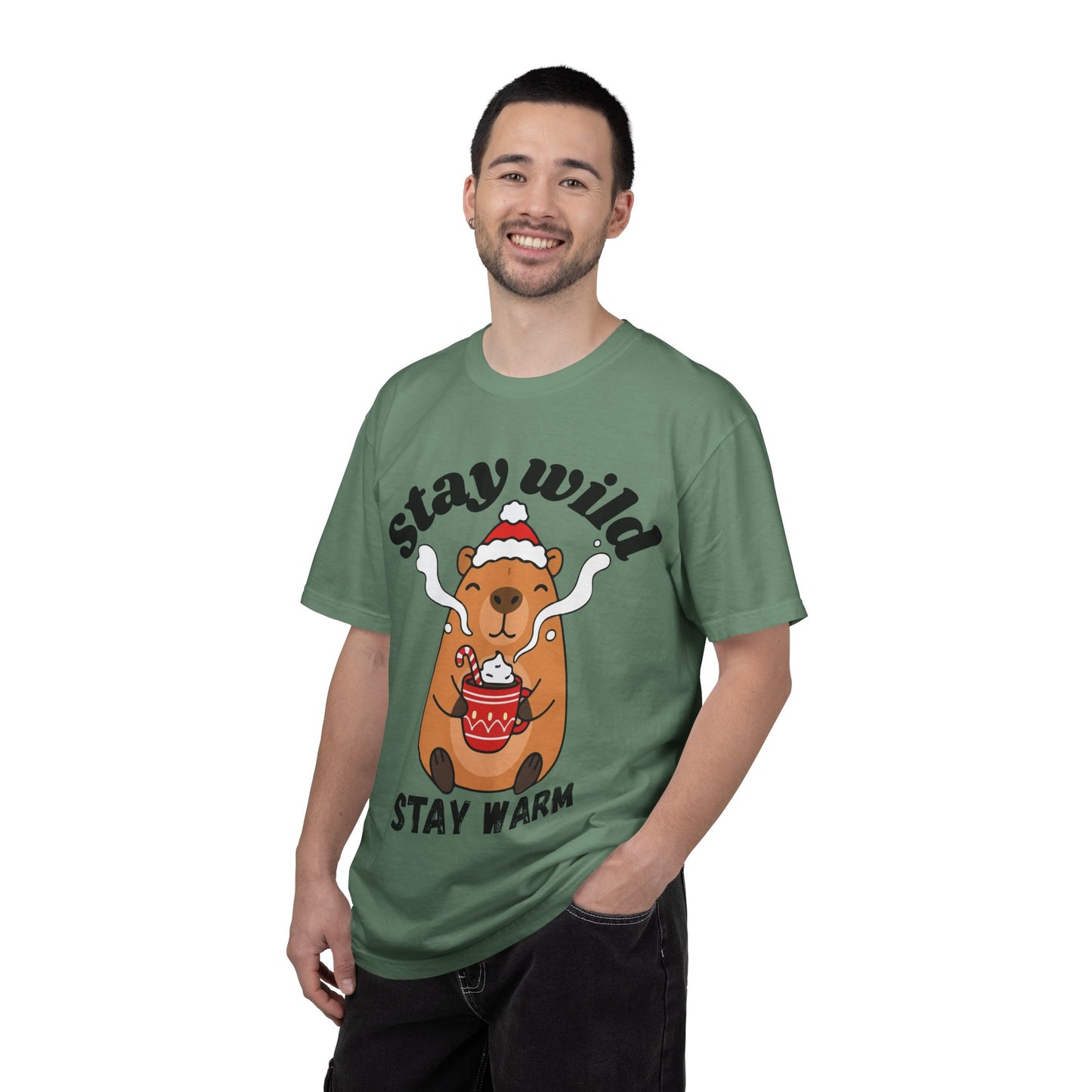 Stay Wild Stay Warm Bear T-Shirt — Cute Hot Cocoa Winter Graphic Tee