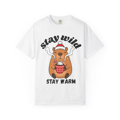 Stay Wild Stay Warm Bear T-Shirt — Cute Hot Cocoa Winter Graphic Tee