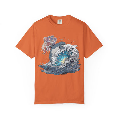 Ride the Wave Dolphin T-Shirt — Ocean Surf Graphic Tee