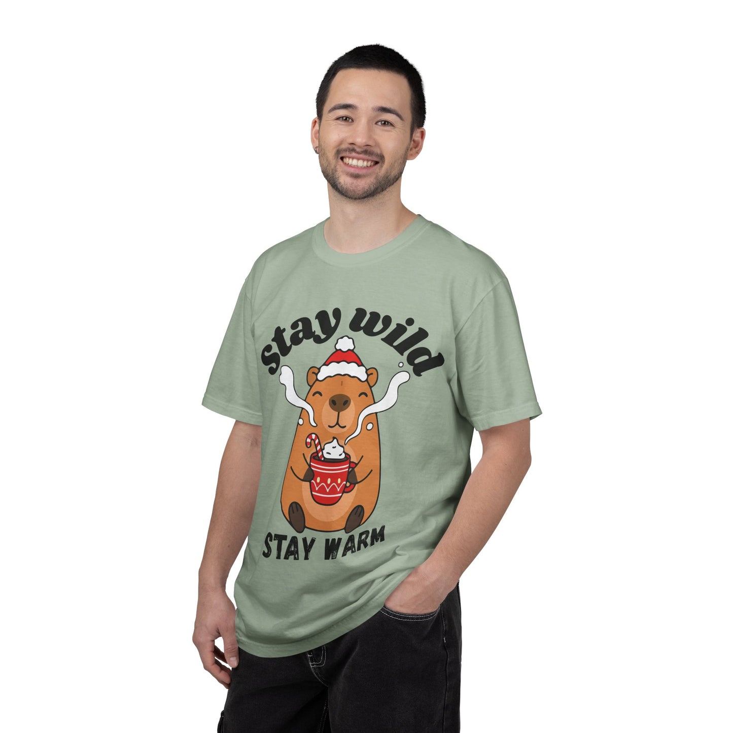 Stay Wild Stay Warm Bear T-Shirt — Cute Hot Cocoa Winter Graphic Tee
