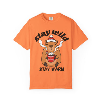 Stay Wild Stay Warm Bear T-Shirt — Cute Hot Cocoa Winter Graphic Tee