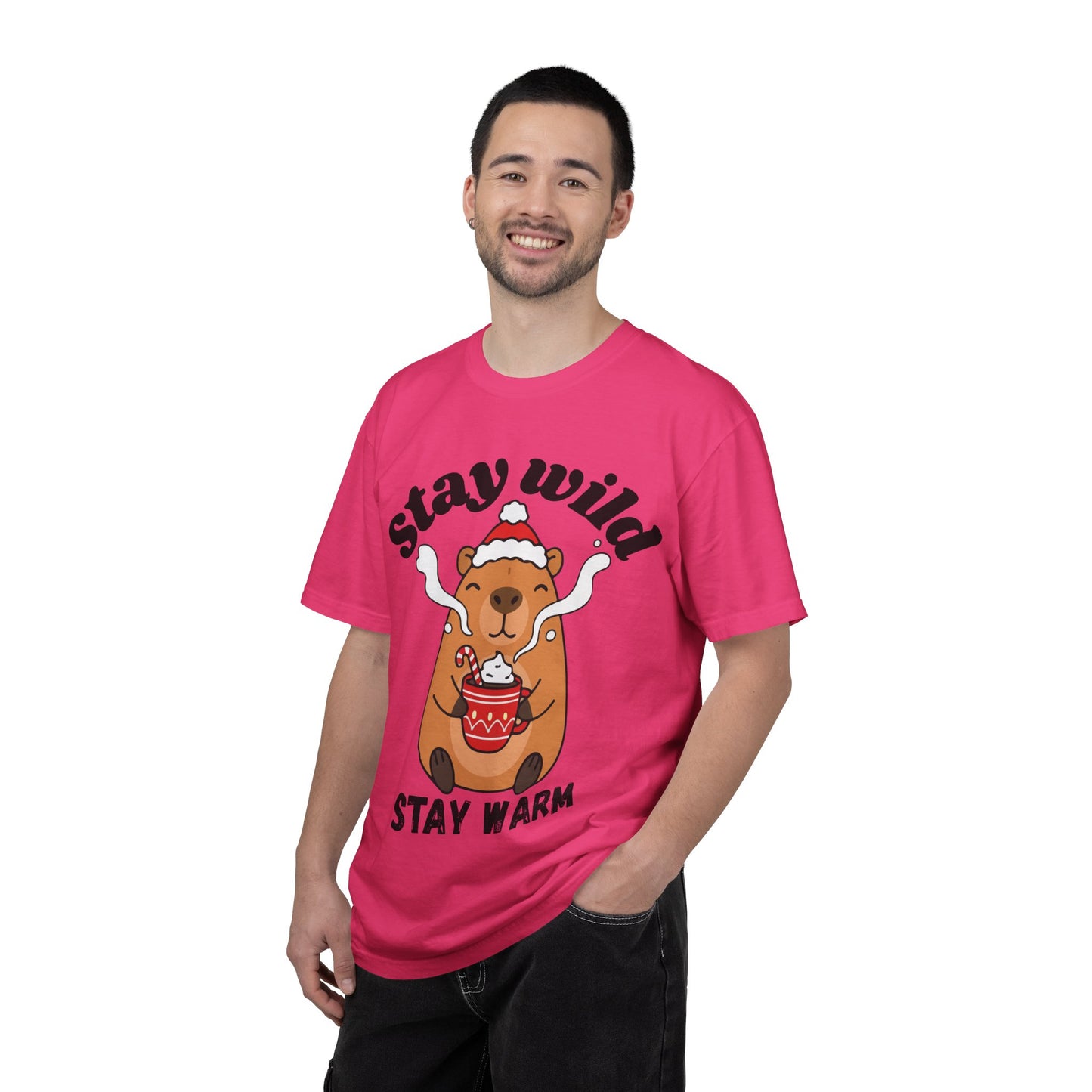 Stay Wild Stay Warm Bear T-Shirt — Cute Hot Cocoa Winter Graphic Tee