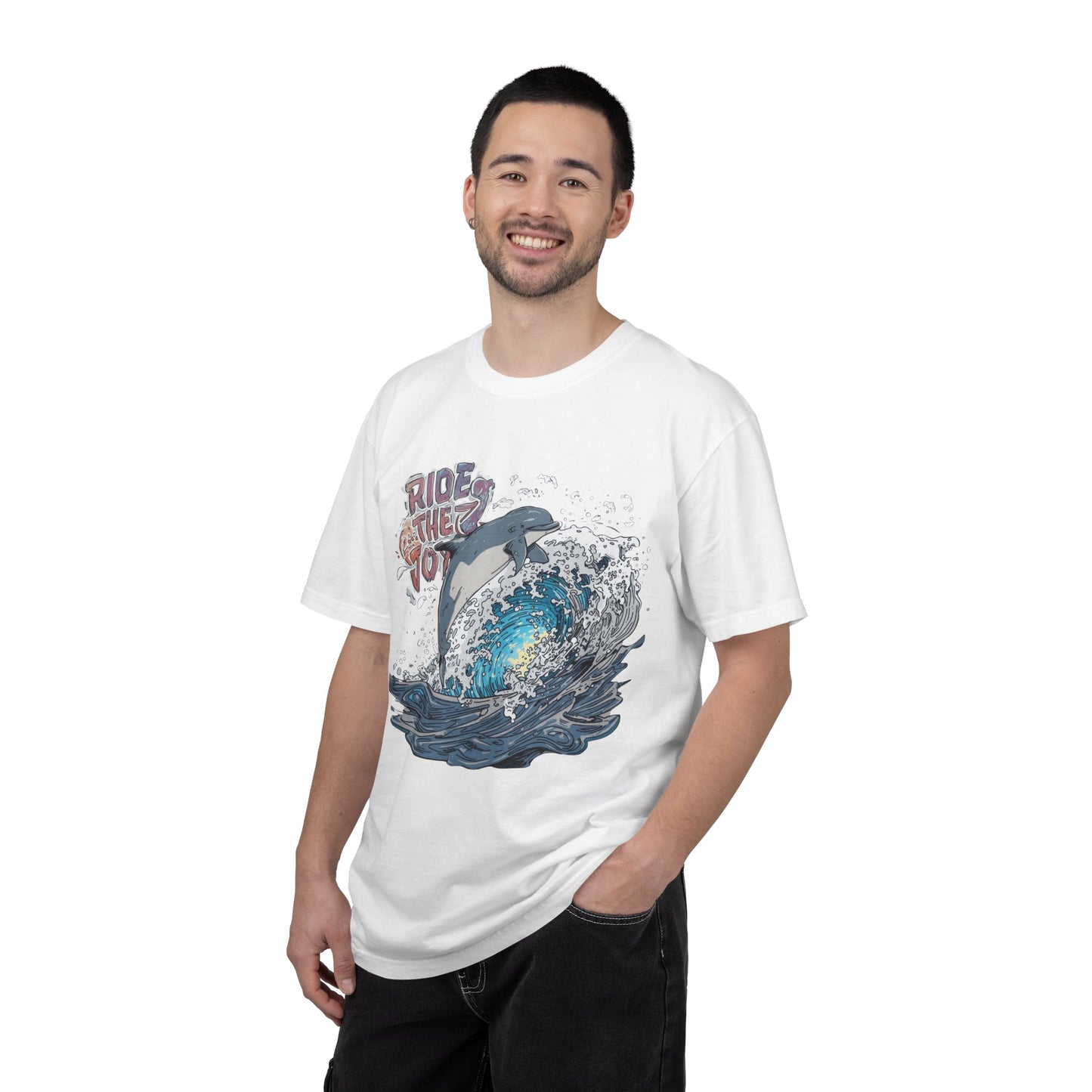 Ride the Wave Dolphin T-Shirt — Ocean Surf Graphic Tee