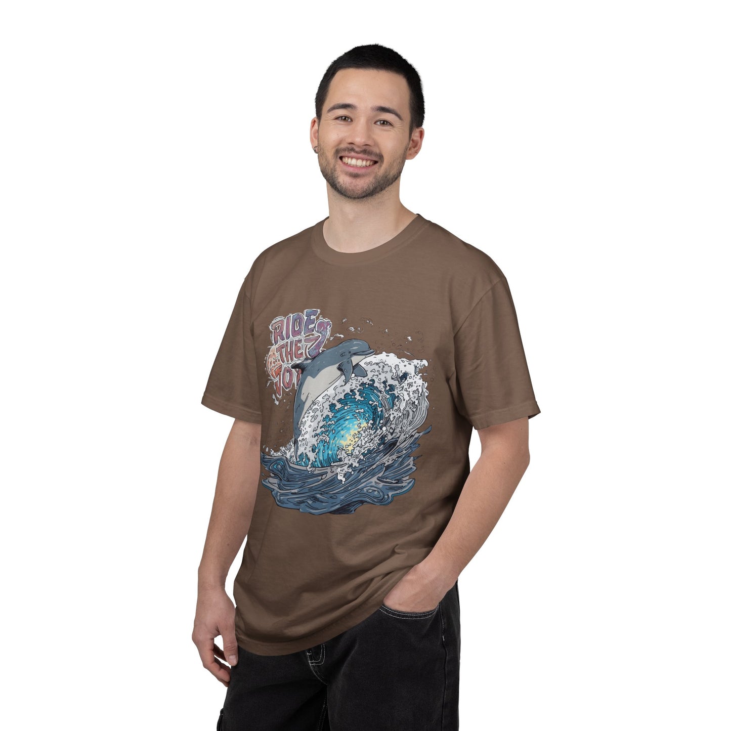 Ride the Wave Dolphin T-Shirt — Ocean Surf Graphic Tee