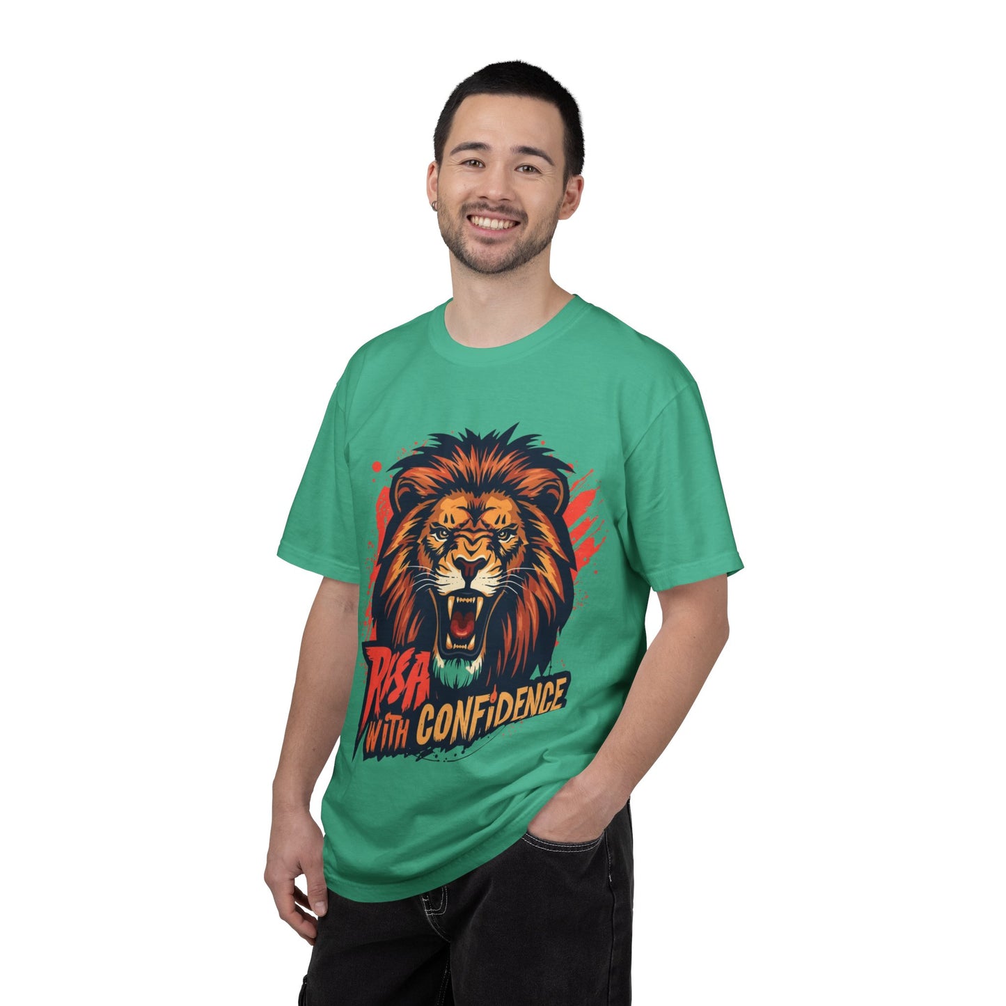 Lion Graphic T-Shirt — "Roar With Confidence" Bold Wildlife Tee