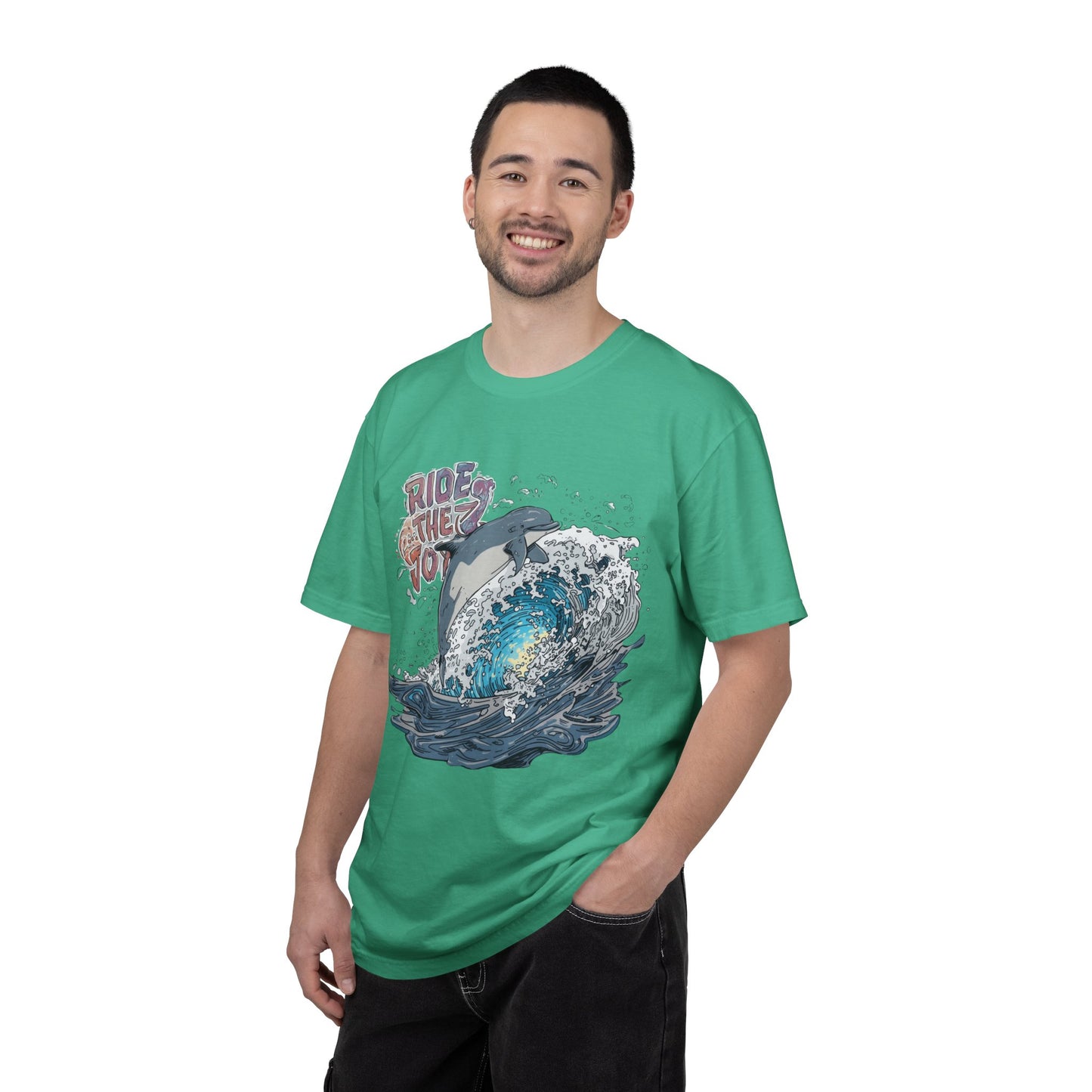 Ride the Wave Dolphin T-Shirt — Ocean Surf Graphic Tee