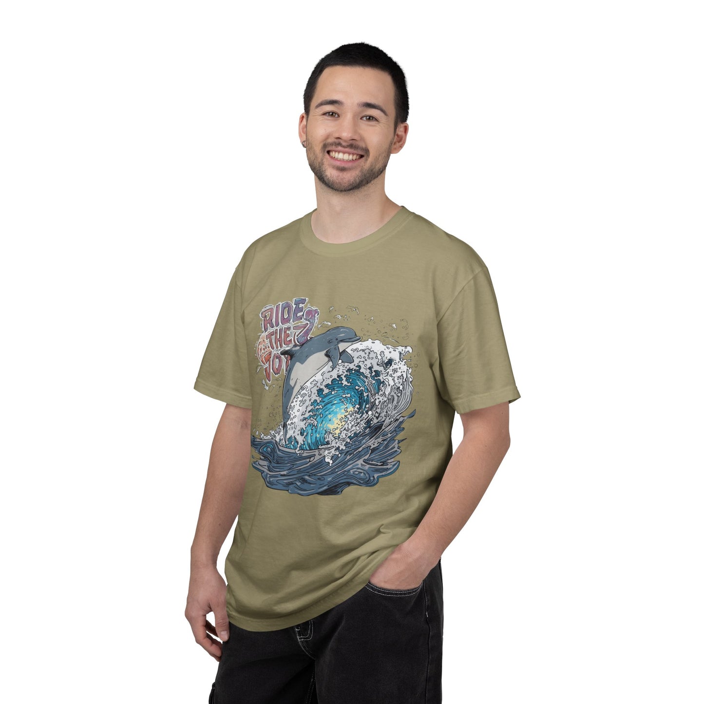 Ride the Wave Dolphin T-Shirt — Ocean Surf Graphic Tee
