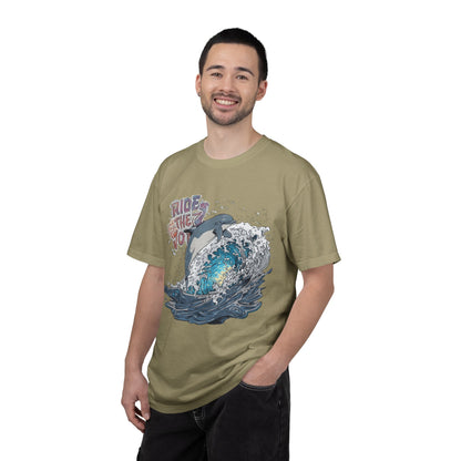 Ride the Wave Dolphin T-Shirt — Ocean Surf Graphic Tee