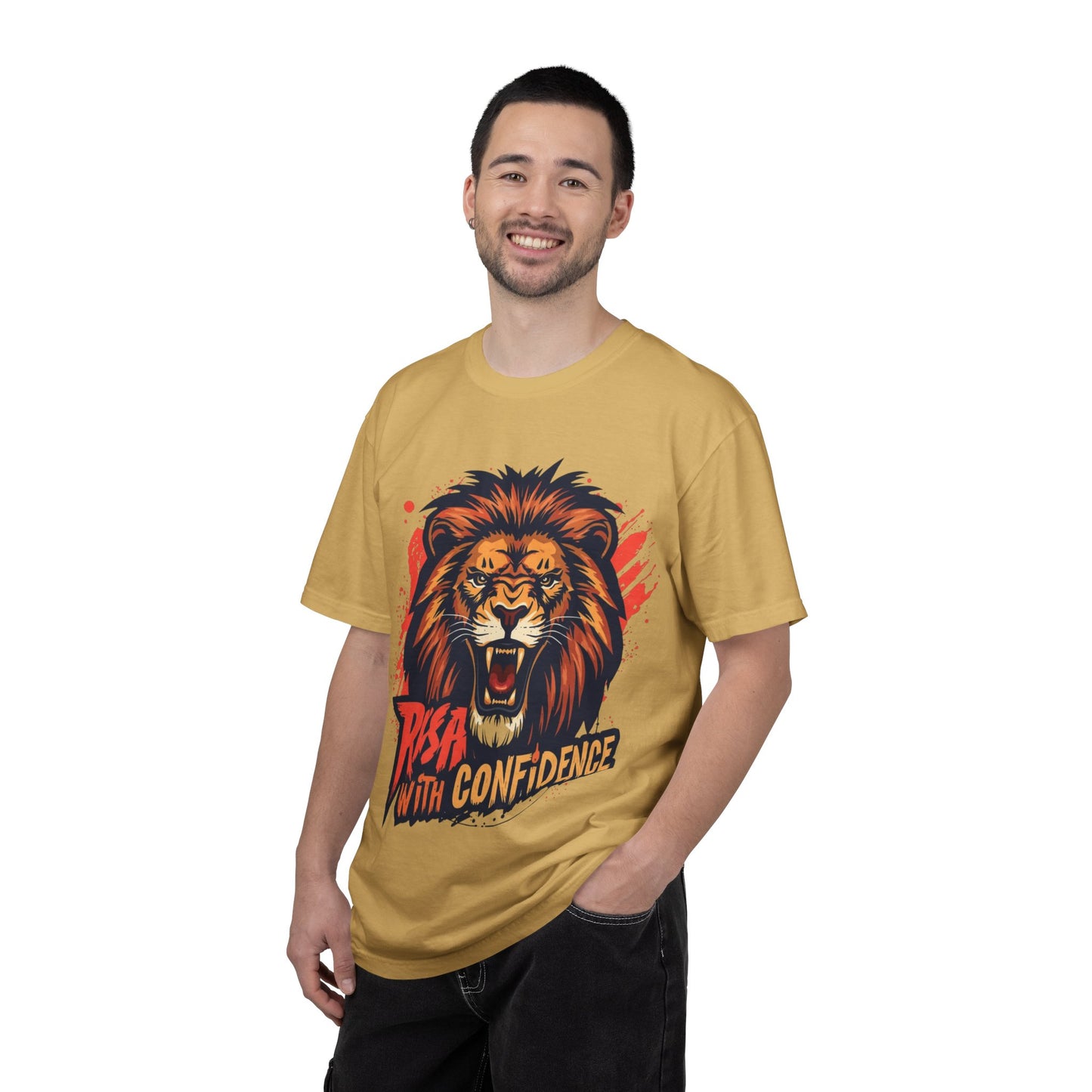 Lion Graphic T-Shirt — "Roar With Confidence" Bold Wildlife Tee