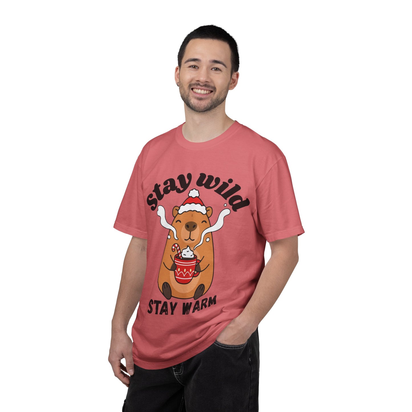 Stay Wild Stay Warm Bear T-Shirt — Cute Hot Cocoa Winter Graphic Tee
