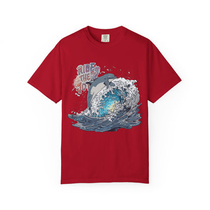 Ride the Wave Dolphin T-Shirt — Ocean Surf Graphic Tee