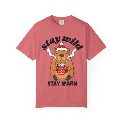 Stay Wild Stay Warm Bear T-Shirt — Cute Hot Cocoa Winter Graphic Tee