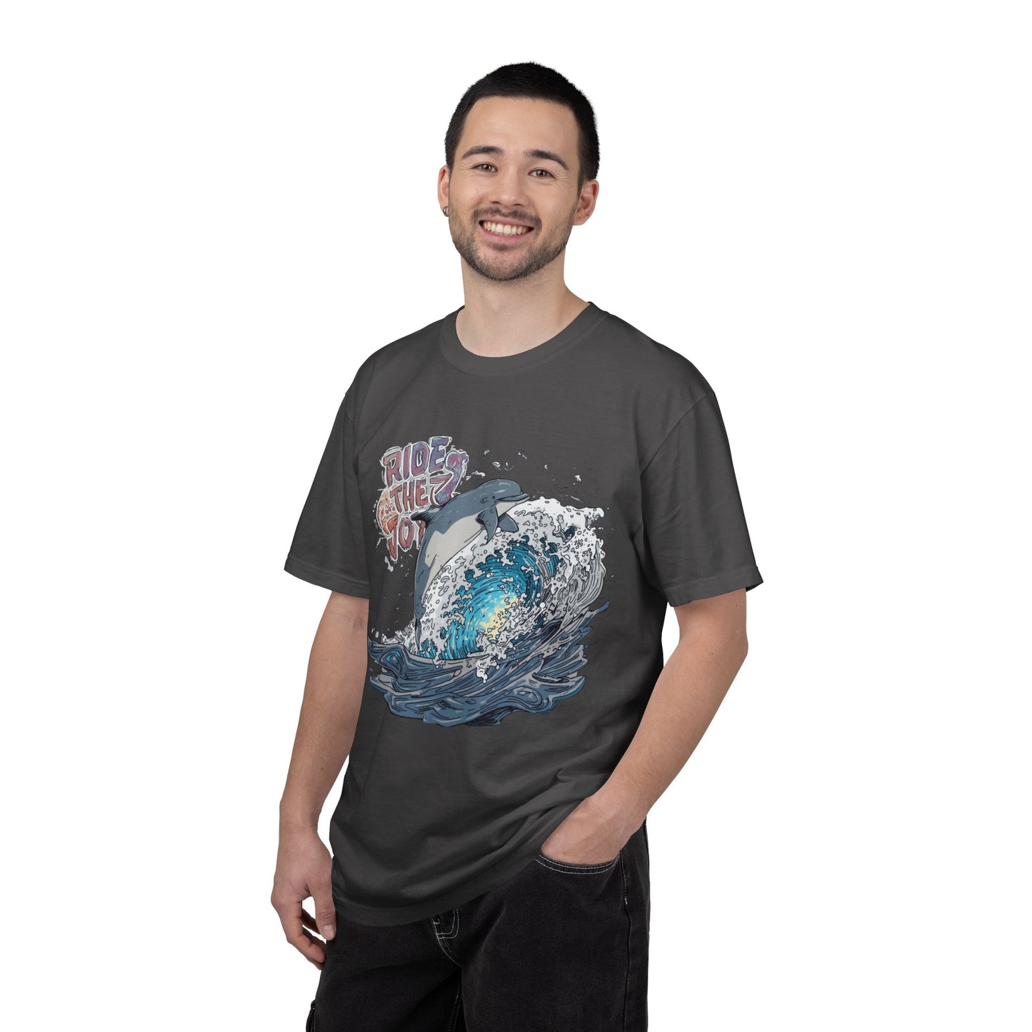 Ride the Wave Dolphin T-Shirt — Ocean Surf Graphic Tee