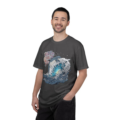 Ride the Wave Dolphin T-Shirt — Ocean Surf Graphic Tee