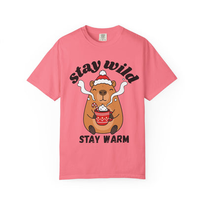 Stay Wild Stay Warm Bear T-Shirt — Cute Hot Cocoa Winter Graphic Tee