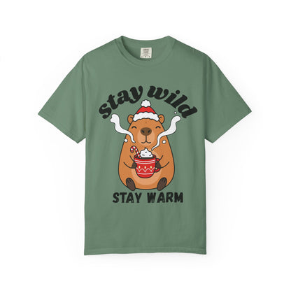 Stay Wild Stay Warm Bear T-Shirt — Cute Hot Cocoa Winter Graphic Tee
