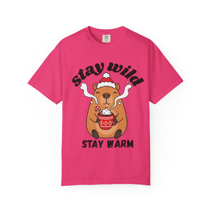 Stay Wild Stay Warm Bear T-Shirt — Cute Hot Cocoa Winter Graphic Tee