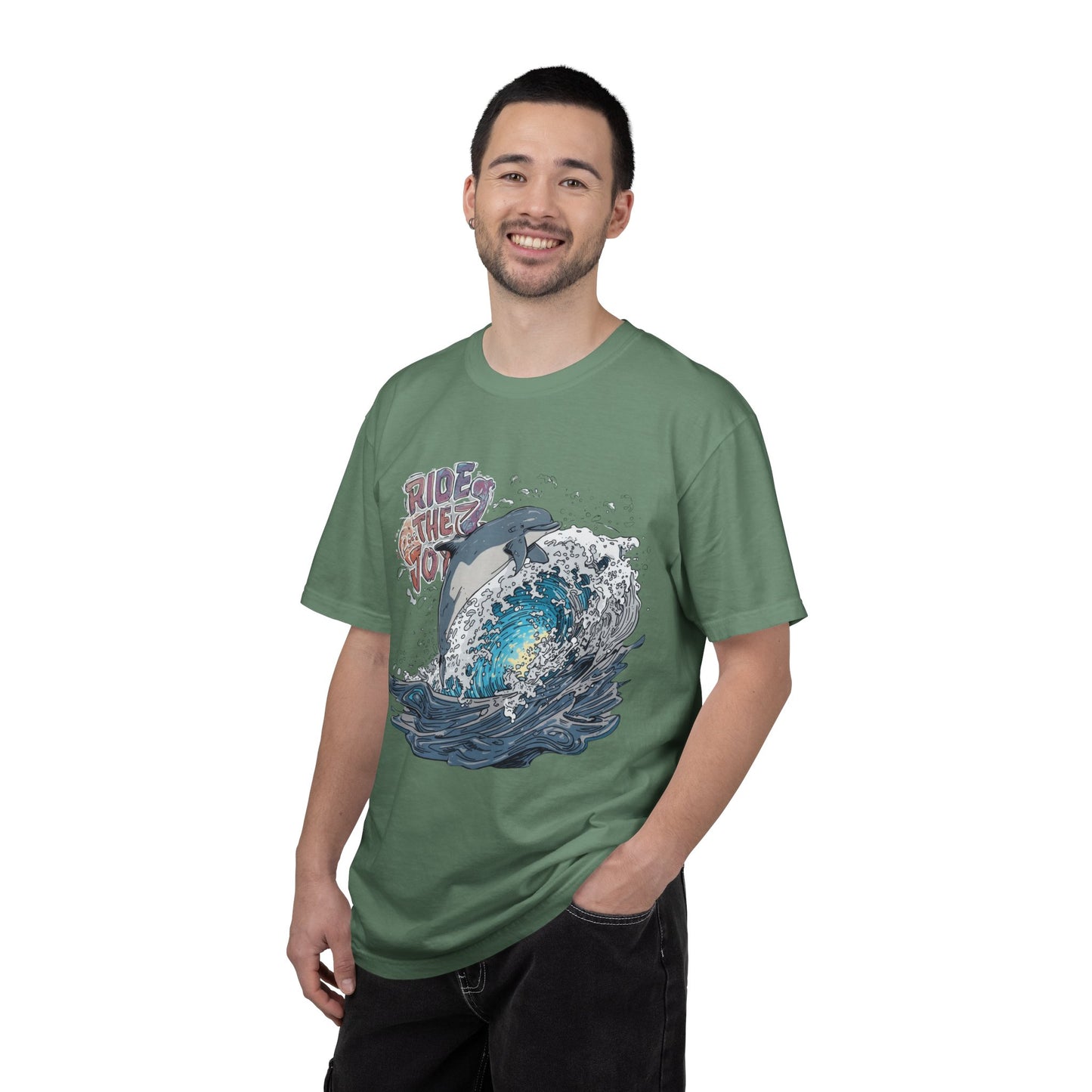 Ride the Wave Dolphin T-Shirt — Ocean Surf Graphic Tee