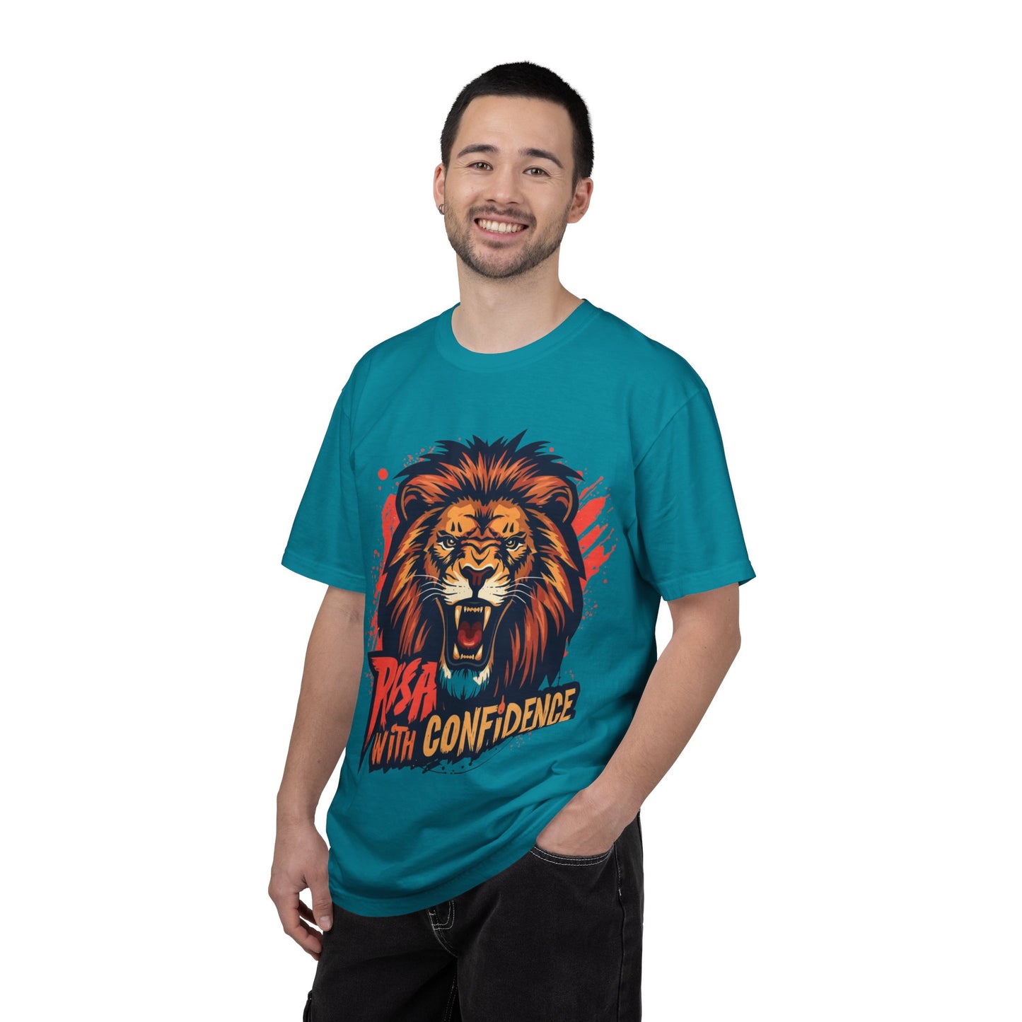 Lion Graphic T-Shirt — "Roar With Confidence" Bold Wildlife Tee