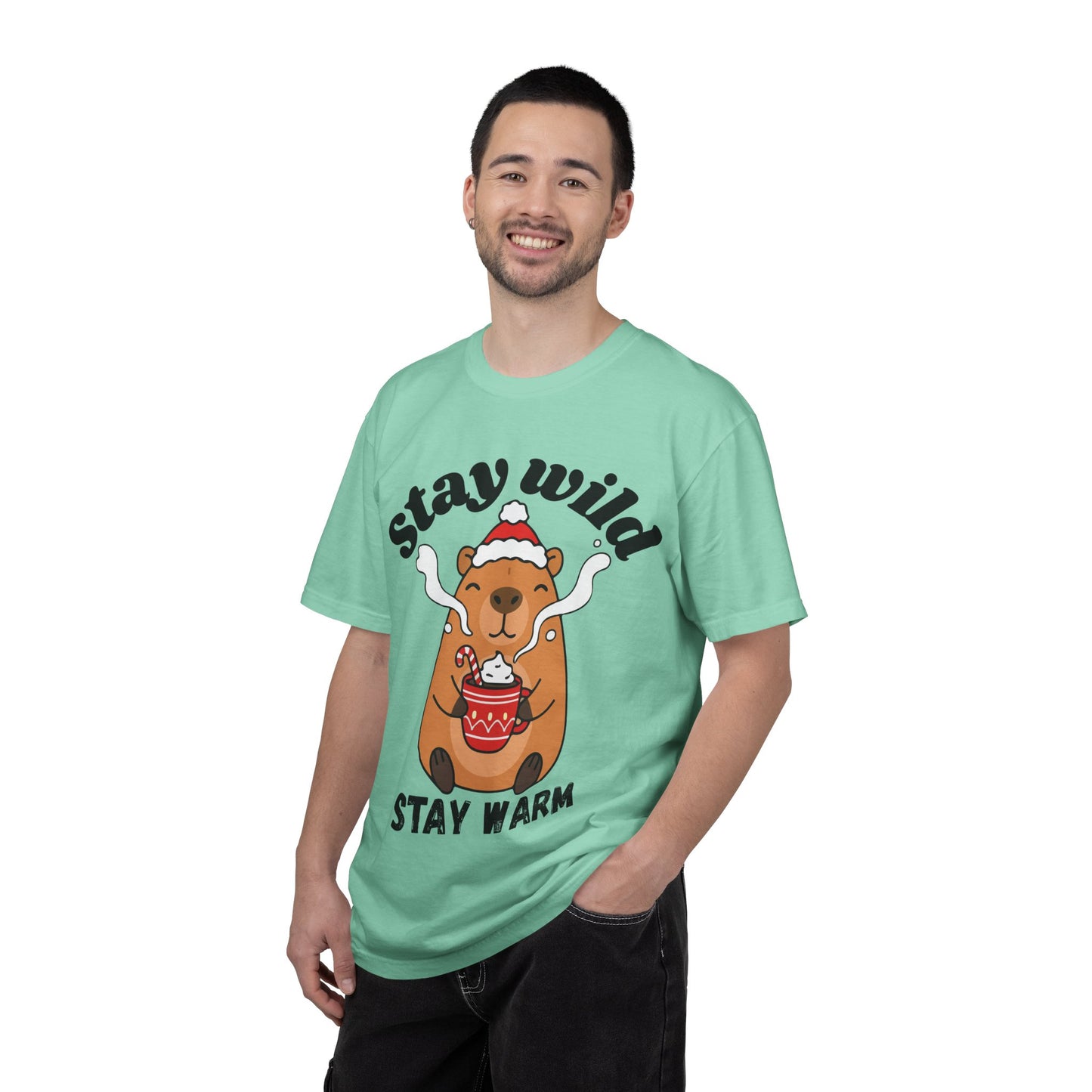 Stay Wild Stay Warm Bear T-Shirt — Cute Hot Cocoa Winter Graphic Tee