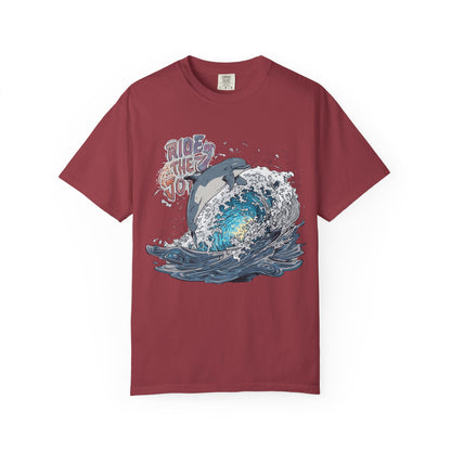 Ride the Wave Dolphin T-Shirt — Ocean Surf Graphic Tee