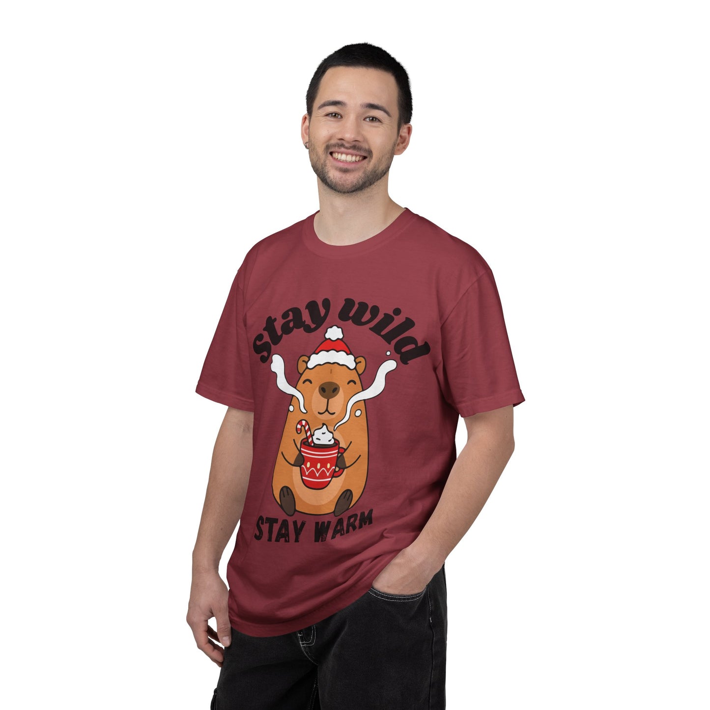 Stay Wild Stay Warm Bear T-Shirt — Cute Hot Cocoa Winter Graphic Tee