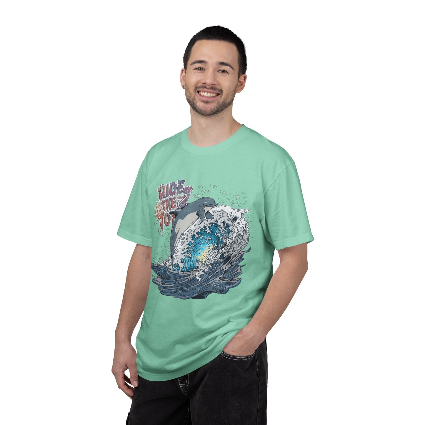 Ride the Wave Dolphin T-Shirt — Ocean Surf Graphic Tee