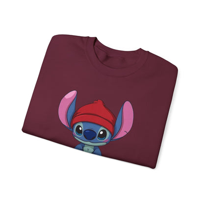 Stitch Cute Crewneck Sweatshirt — “All I Want Is Stitch” Cartoon Pullover