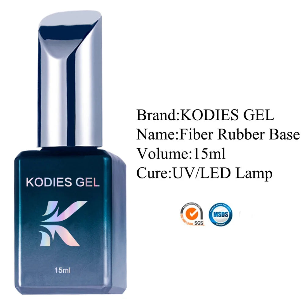 Milky White Magic – KODIES Fiber Rubber Base Coat UV Gel for Strong, Smooth Nails