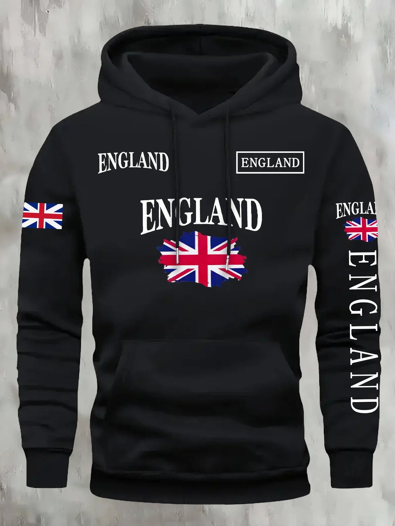 KOURRTER Autumn Winter European American Trendy Flag English England Print New Retro Couple Clothing Autumn Winter Hoodie