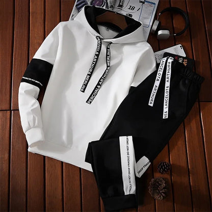 Male Streetwear Pullover Hoodie – Long Sleeve Printed Sweatshirt for Everyday Wear