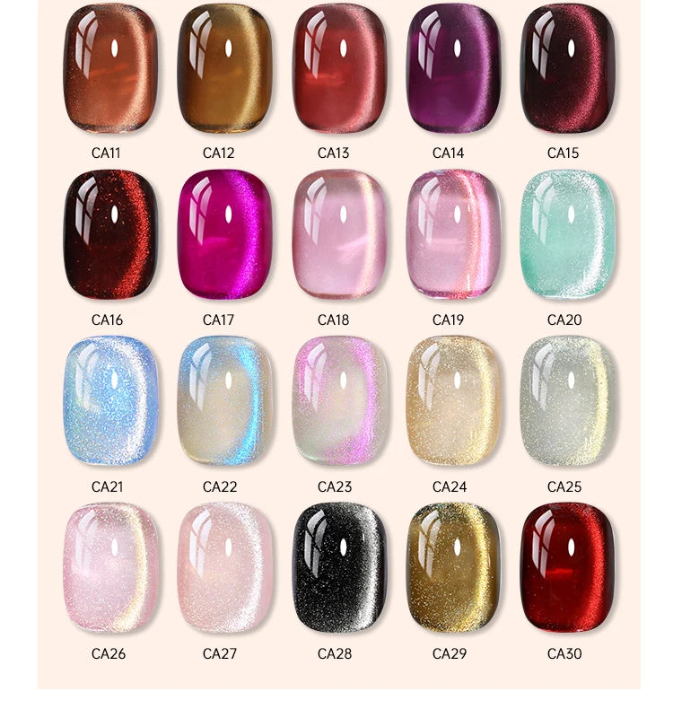 UR SUGAR Magnetic Cat Eye Gel Nail Polish – Ruby Red (3 × 15ml)