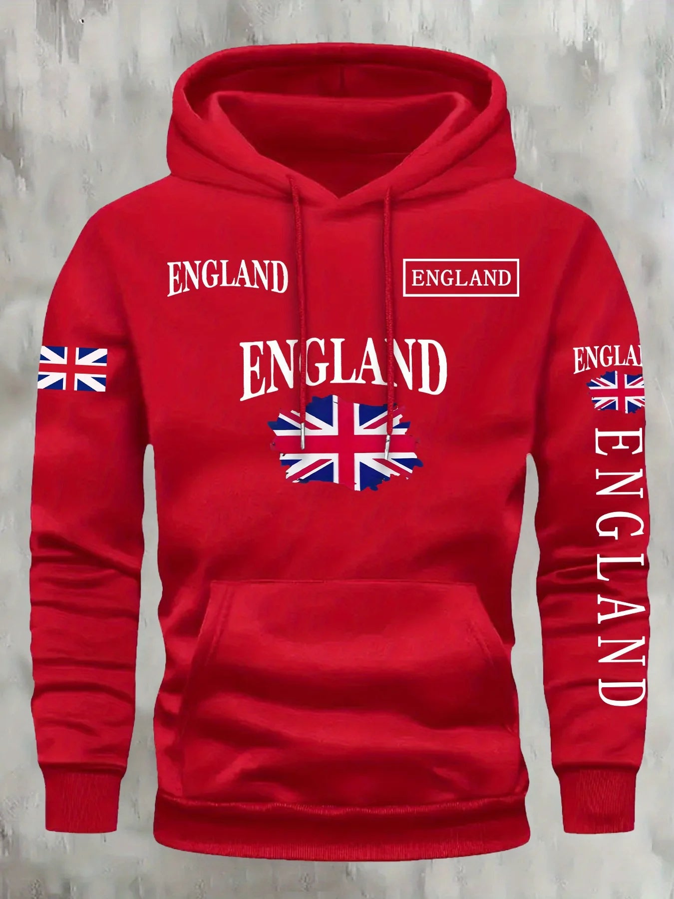 KOURRTER Autumn Winter European American Trendy Flag English England Print New Retro Couple Clothing Autumn Winter Hoodie