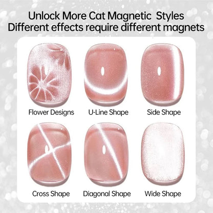 UR SUGAR Magnetic Cat Eye Gel Nail Polish – Ruby Red (3 × 15ml)