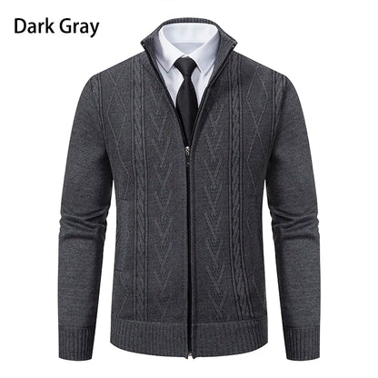 Men’s Warm Knitted Sweater Coat – Cashmere Padded Autumn & Winter Outerwear