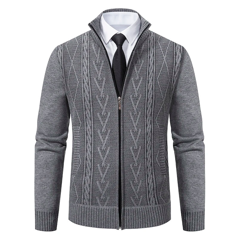 Men’s Warm Knitted Sweater Coat – Cashmere Padded Autumn & Winter Outerwear
