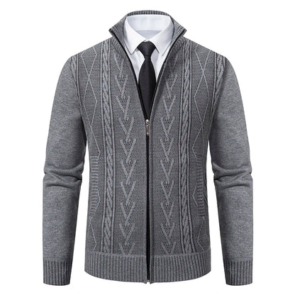 Men’s Warm Knitted Sweater Coat – Cashmere Padded Autumn & Winter Outerwear