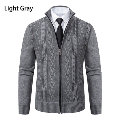 Men’s Warm Knitted Sweater Coat – Cashmere Padded Autumn & Winter Outerwear