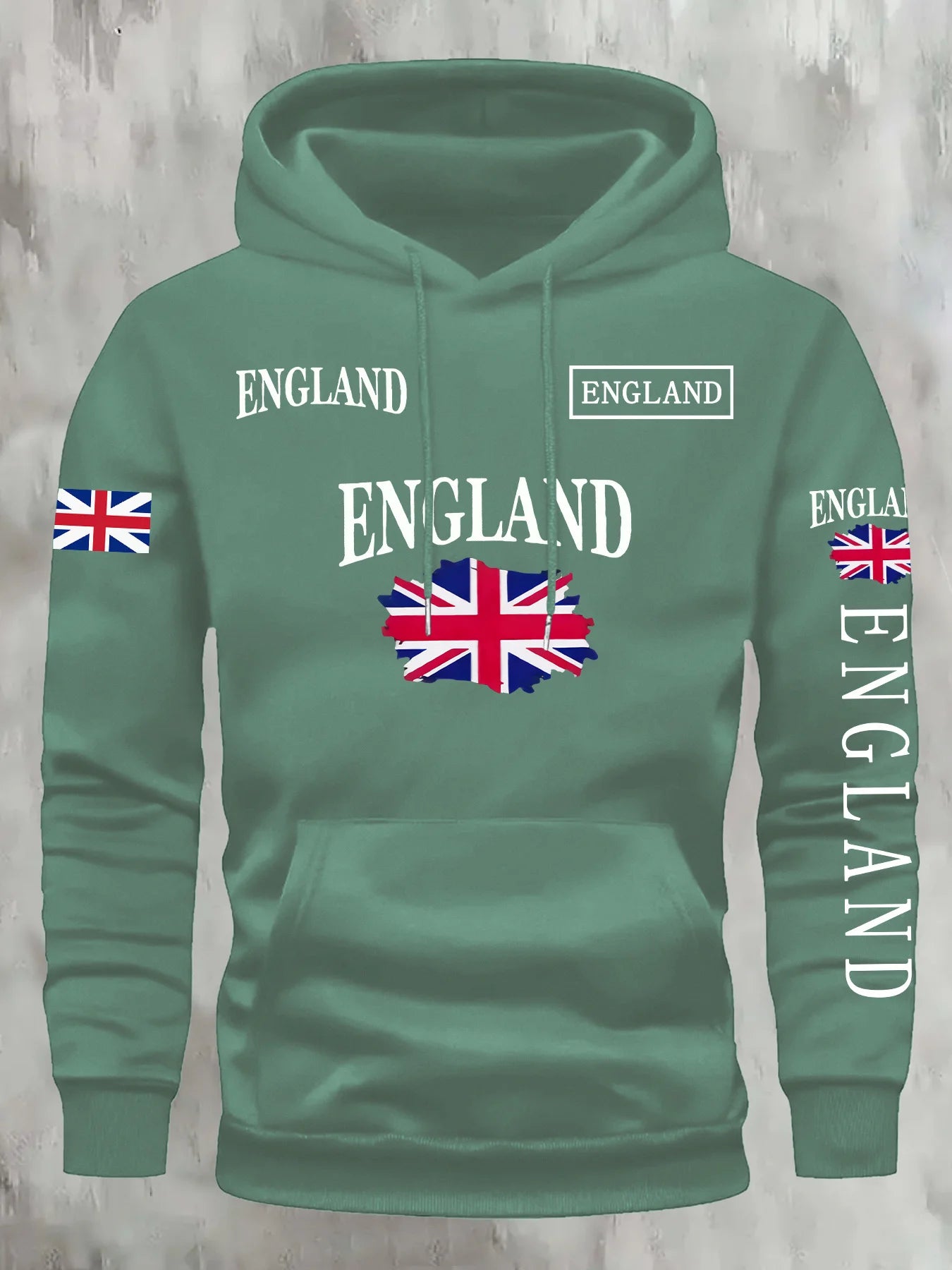 KOURRTER Autumn Winter European American Trendy Flag English England Print New Retro Couple Clothing Autumn Winter Hoodie