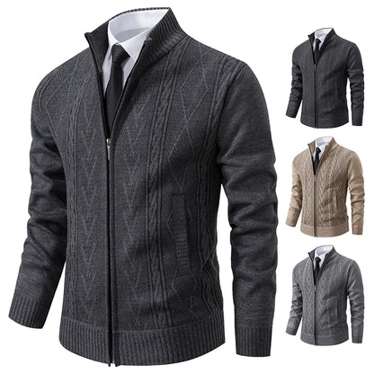 Men’s Warm Knitted Sweater Coat – Cashmere Padded Autumn & Winter Outerwear