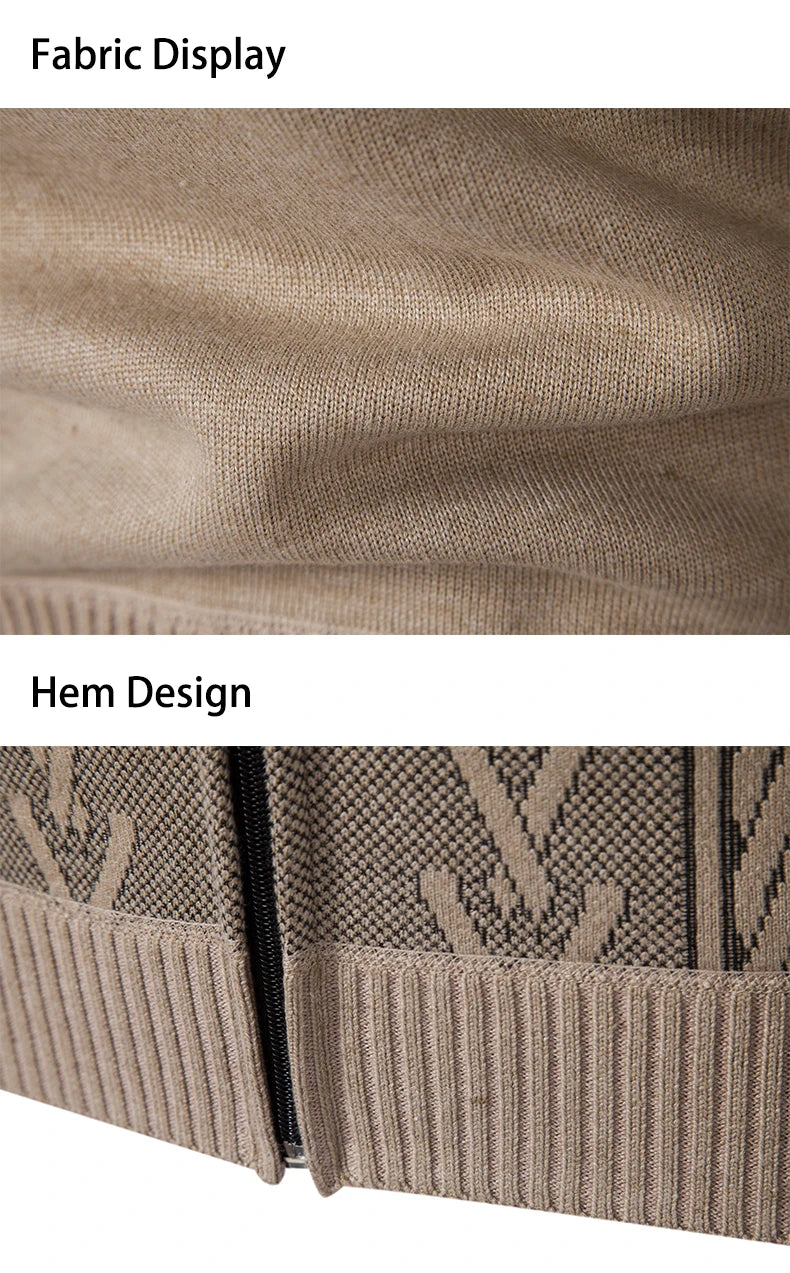 Men’s Warm Knitted Sweater Coat – Cashmere Padded Autumn & Winter Outerwear