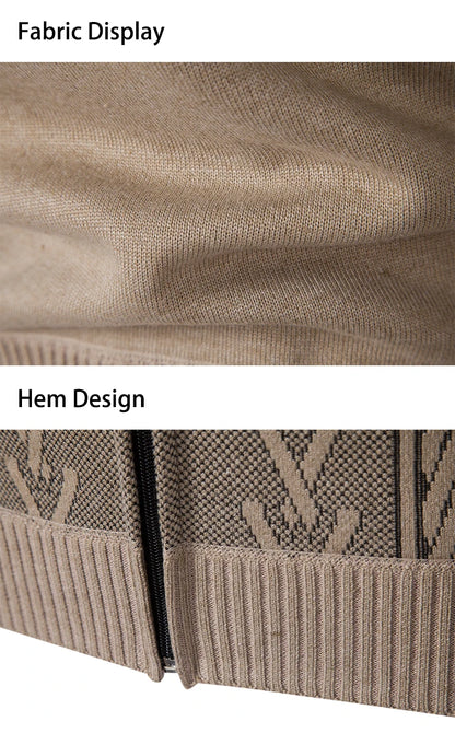 Men’s Warm Knitted Sweater Coat – Cashmere Padded Autumn & Winter Outerwear