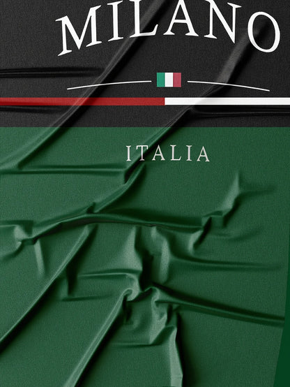 Summer 2025 new men's T-shirt 3D printed casual, fashionable and retro black and green polyester men's T-shirt